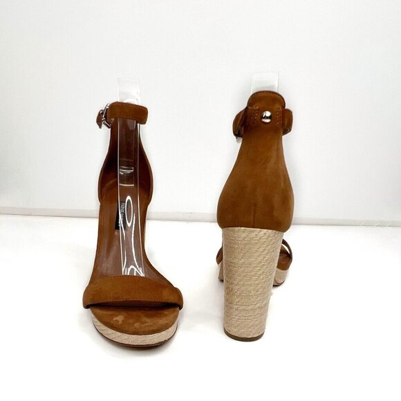 NINE WEST 8 Tan Dempsey Platform Heels Summer Vacation - Picture 3 of 10